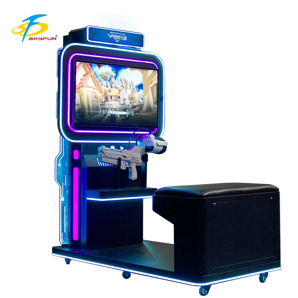 VR Shooting Simulator Unattended Arcade Amusement Equipment Support For Coin-operated Cards Pay (3) - Skyfun