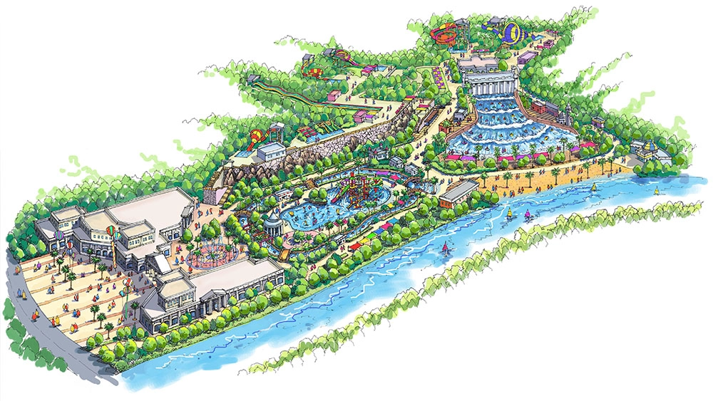 Aerial-view-of-Western-Evergreen-Waterpark-in-European-style - WM INTERNATIONAL Aerial view of Western Evergreen Waterpark in European style - WM INTERNATIONAL