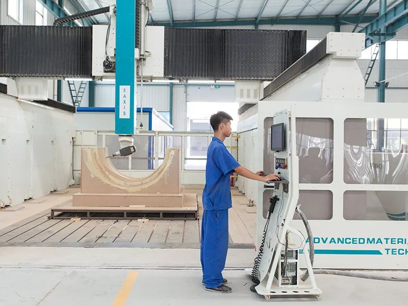 Five-axis machining equipment in the WM International production facility