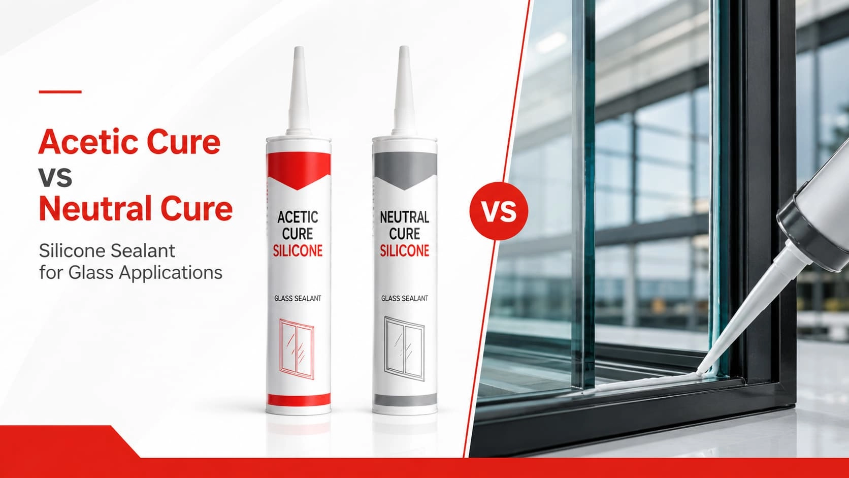 Acetic cure vs neutral cure silicone sealant for glass applications - KINGDELI