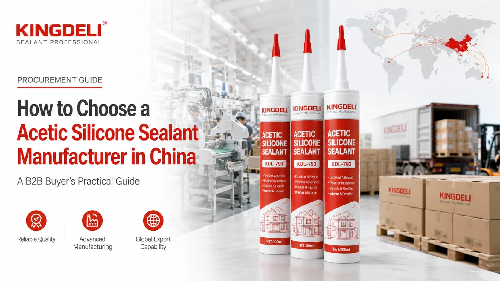 Acetic silicone sealant manufacturer in China for bulk and OEM supply - KINGDELI