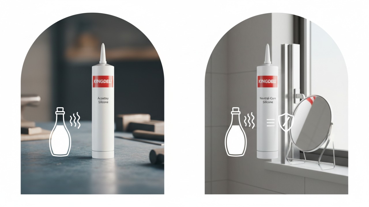 Difference between acetoxy and neutral cure silicone sealant