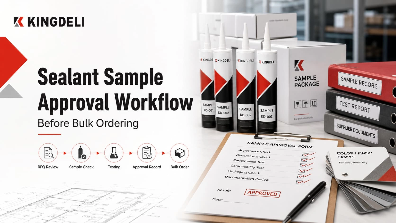 Sealant sample approval workflow for importers before bulk ordering - KINGDELI