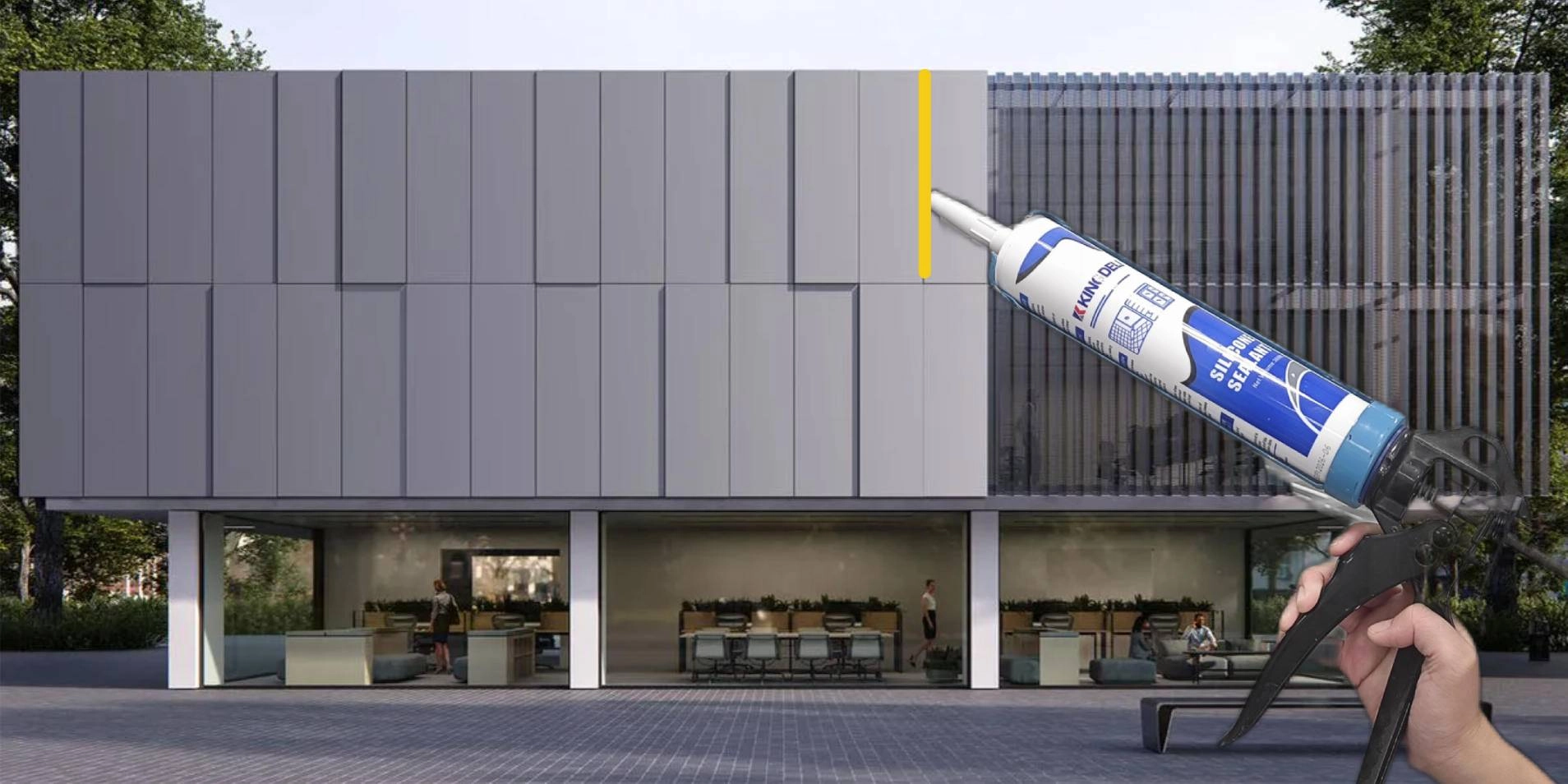 silicone for alumunum wall panels - KINGDELI