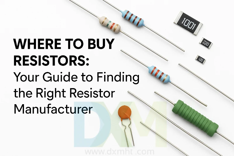 where-to-buy-resistors.Your-guide-to-find-the-right-resistor-manufacturer Where to buy resistors? Your guide to finding the right resistor manufacturer. Various resistors shown.