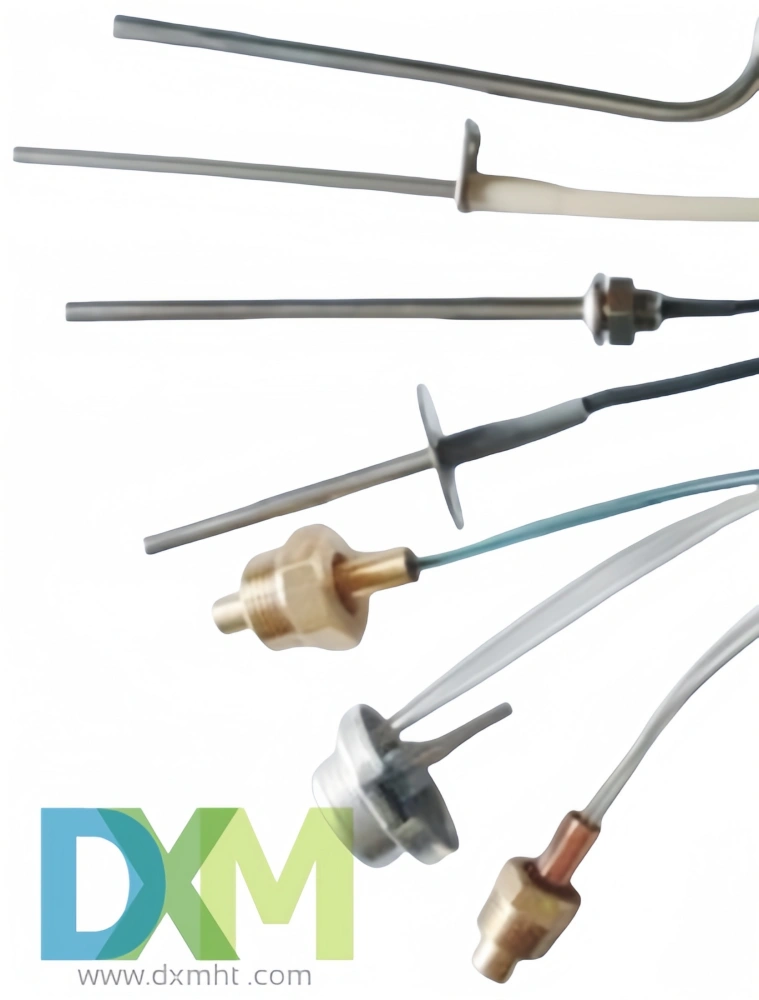 Assortment of temperature probe for measuring temperature in various applications.