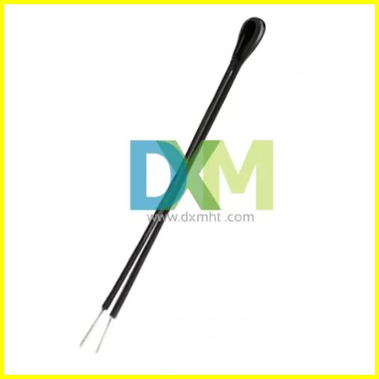 KTY81-210 Temperature Sensor, a black, long, thin probe with two wires, used for measuring temperature.