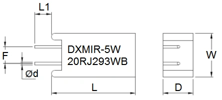 ceramic resistors dimensions