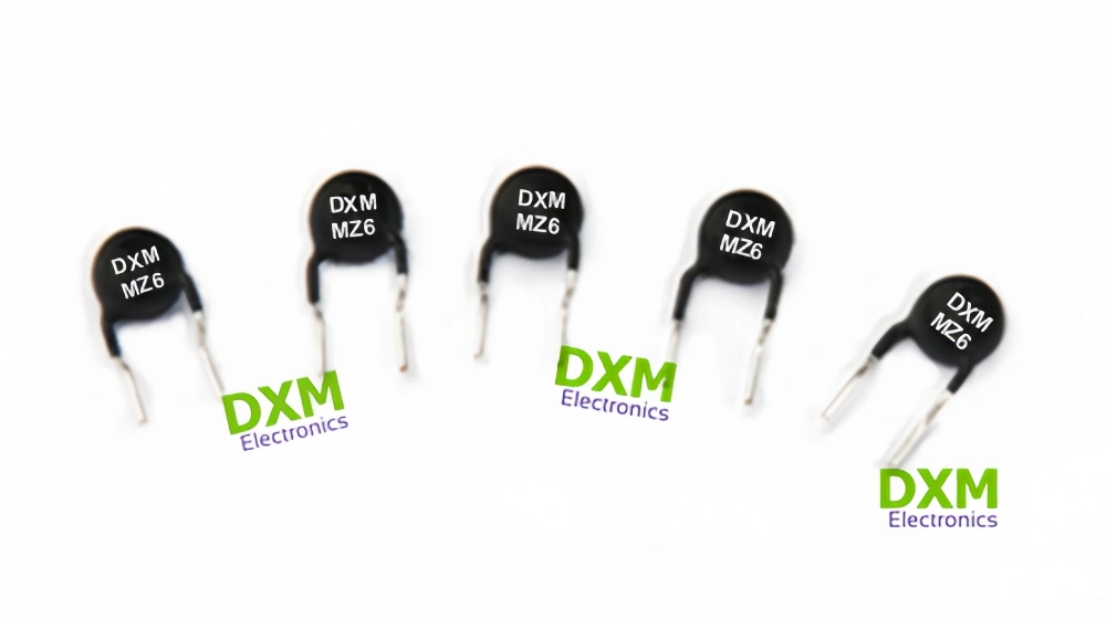 Five black Thermal Resistors labeled "DXM MZ6" on a white background.  DXM Electronics logo is visible in the image.