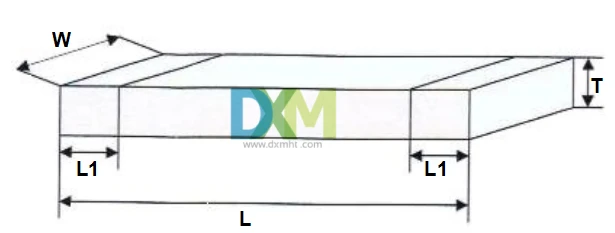 A diagram showing the dimensions (L, W, T, L1) for different PTC SMD Thermistor .