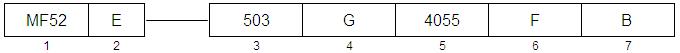 Naming rules of NTC Temperature Sensor thermistor MF52E with code MF52E 503 G 4055 F B.