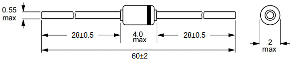 Dimension of KTY83 110 Sensor