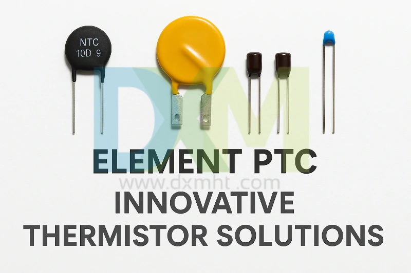 Electronic components: Element PTC thermistor examples.
