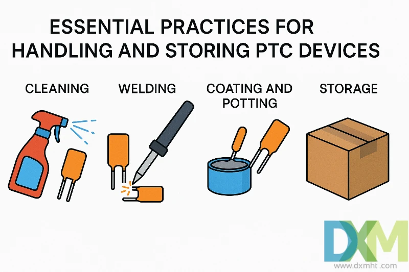 PTC cihazlarının kullanımı ve depolanması uygulamaları PTC cihazlarının temizliği, kaynaklanması, kaplanması/doldurulması ve depolanması gibi temel kullanım uygulamalarının gösterimi.