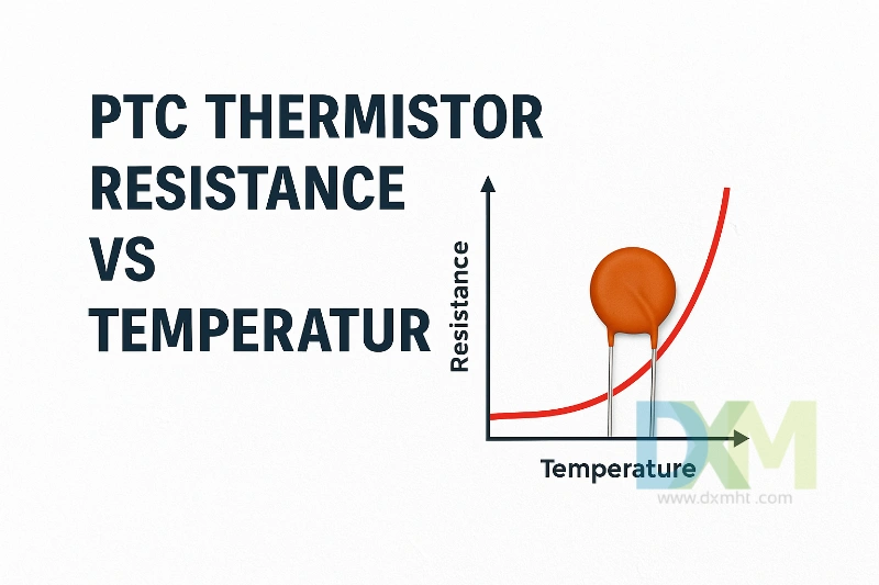 ptc-termistör-direnci-sıcaklığa-karşı Graph of PTC thermistor resistance vs temperature.