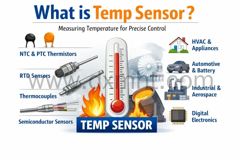 Diagram: What is temp sensor? Types, applications.