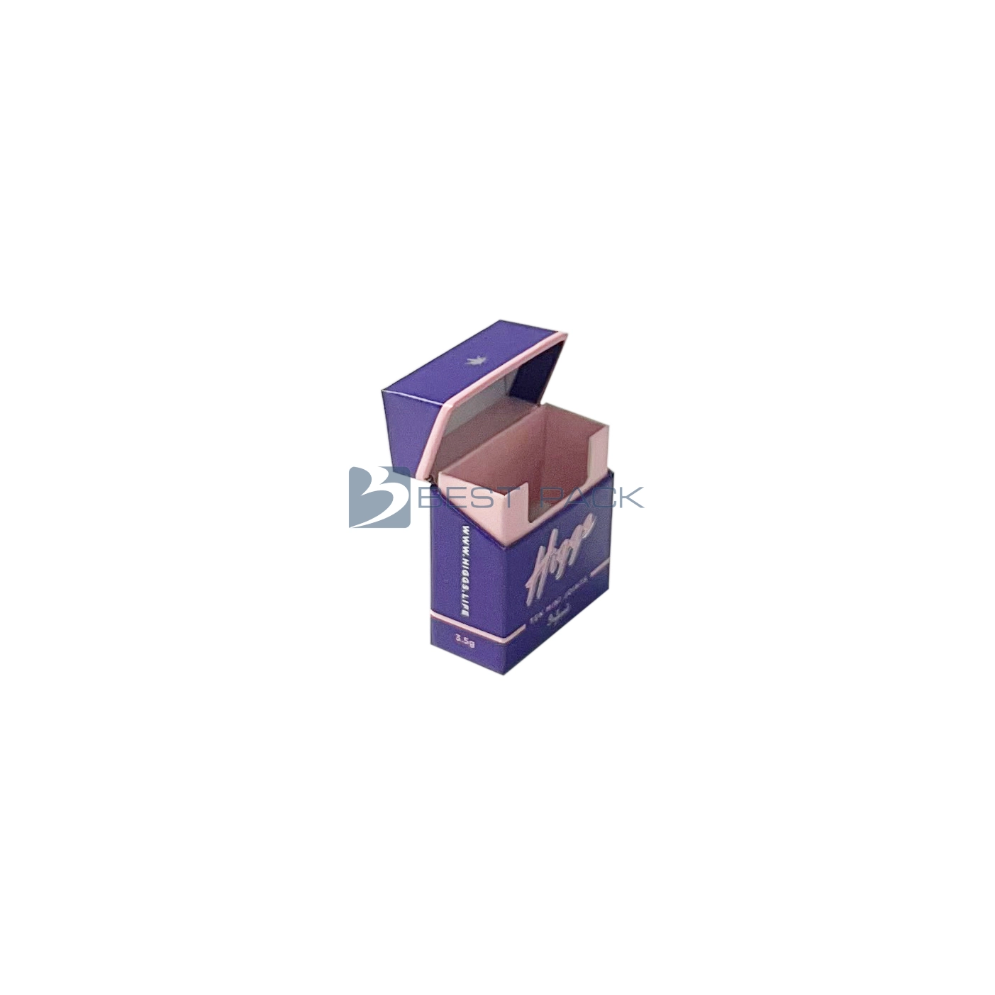 Purple Cigarette Clamshell paper box 16 烟盒 (4)