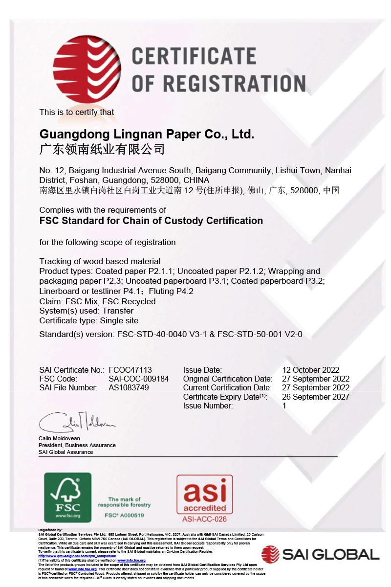 Certificate-FCOC47113-20221012-Guangdong-Lingnan-Paper-Co.,-Ltd Certificate FCOC47113 20221012 Guangdong Lingnan Paper Co., Ltd