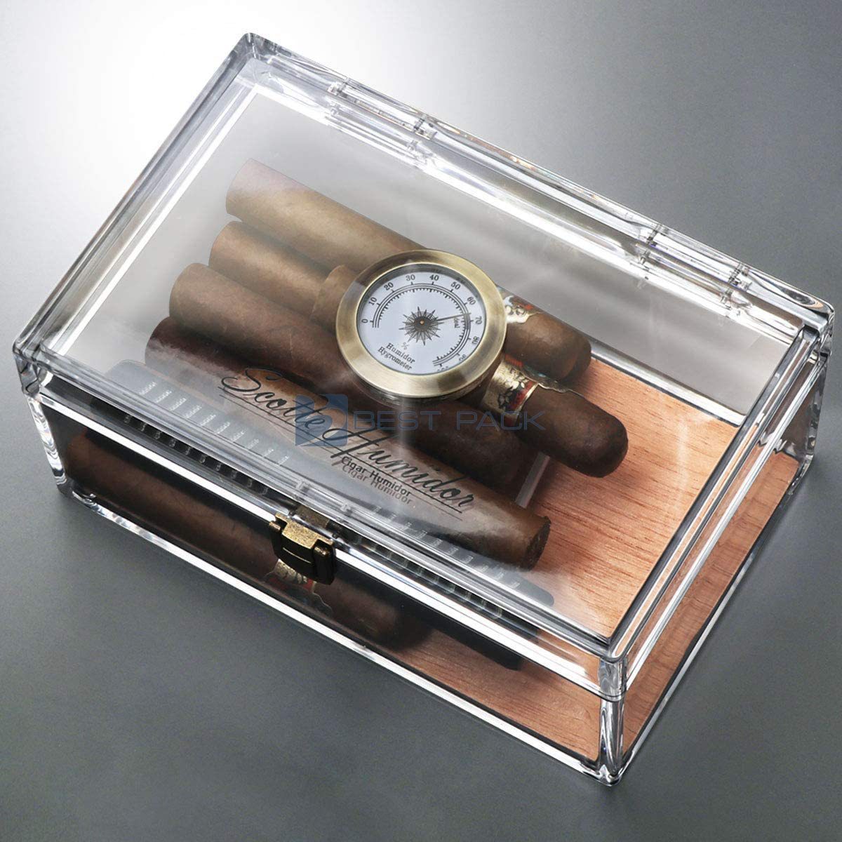 Acrylic cigar box q8
