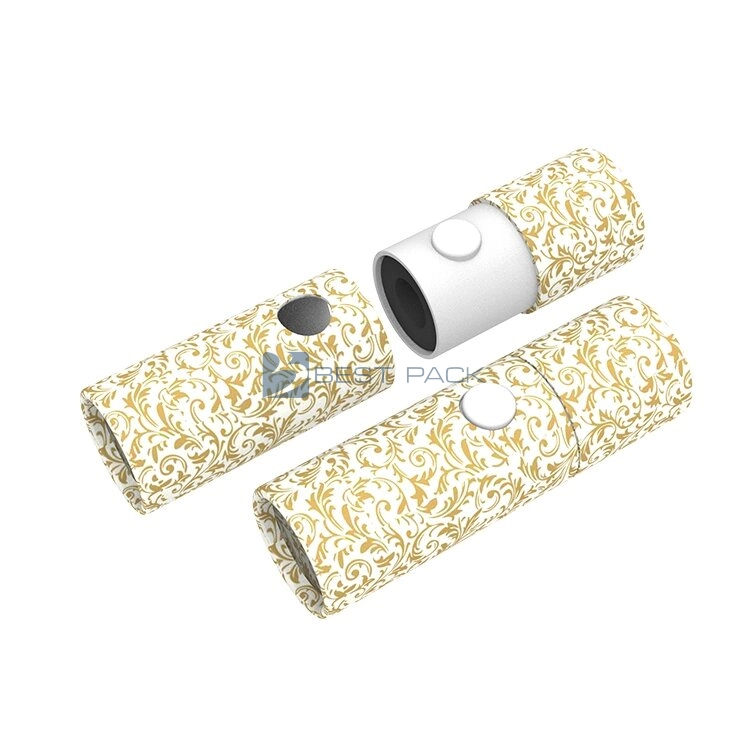 Round paper box with child resistant