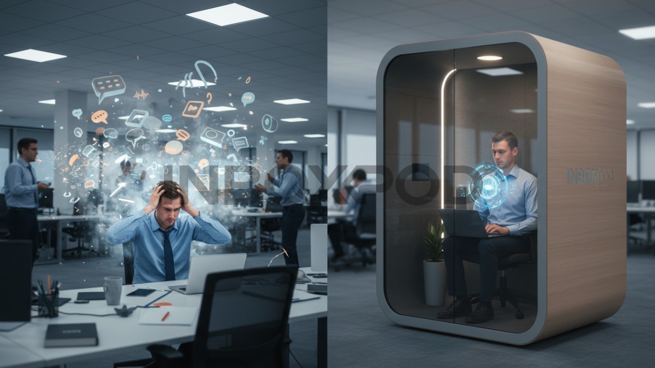 Comparison of cognitive focus in a noisy office versus a quiet acoustic pod