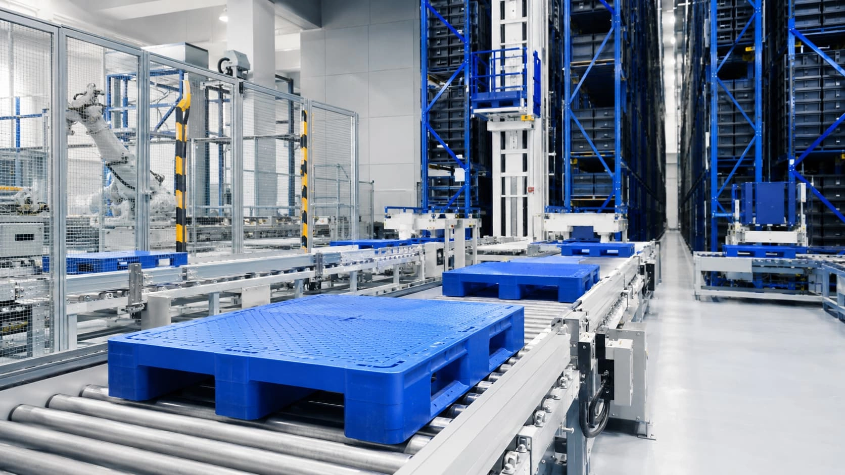 Custom ASRS plastic pallets for automated warehousing systems - Weihong