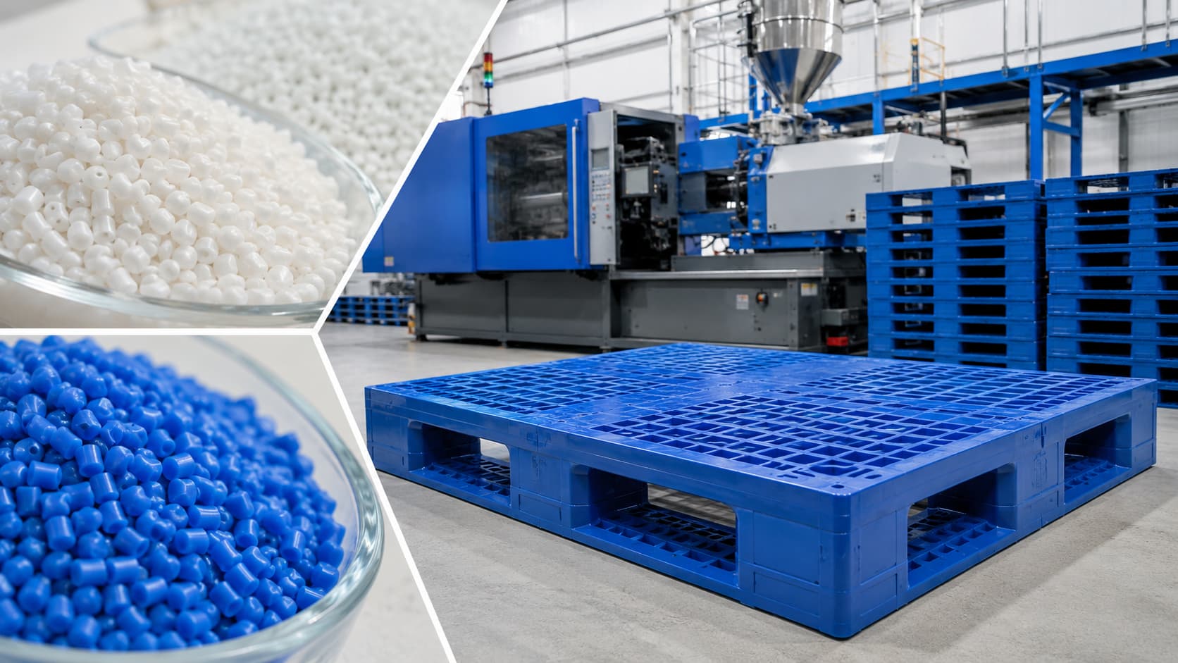 HDPE and PP materials for high quality plastic pallet manufacturing