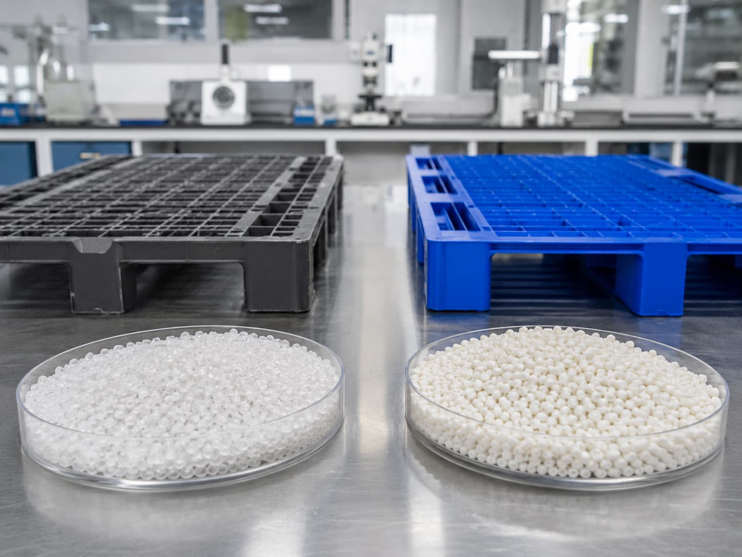 HDPE and PP resin materials used for plastic pallet manufacturing