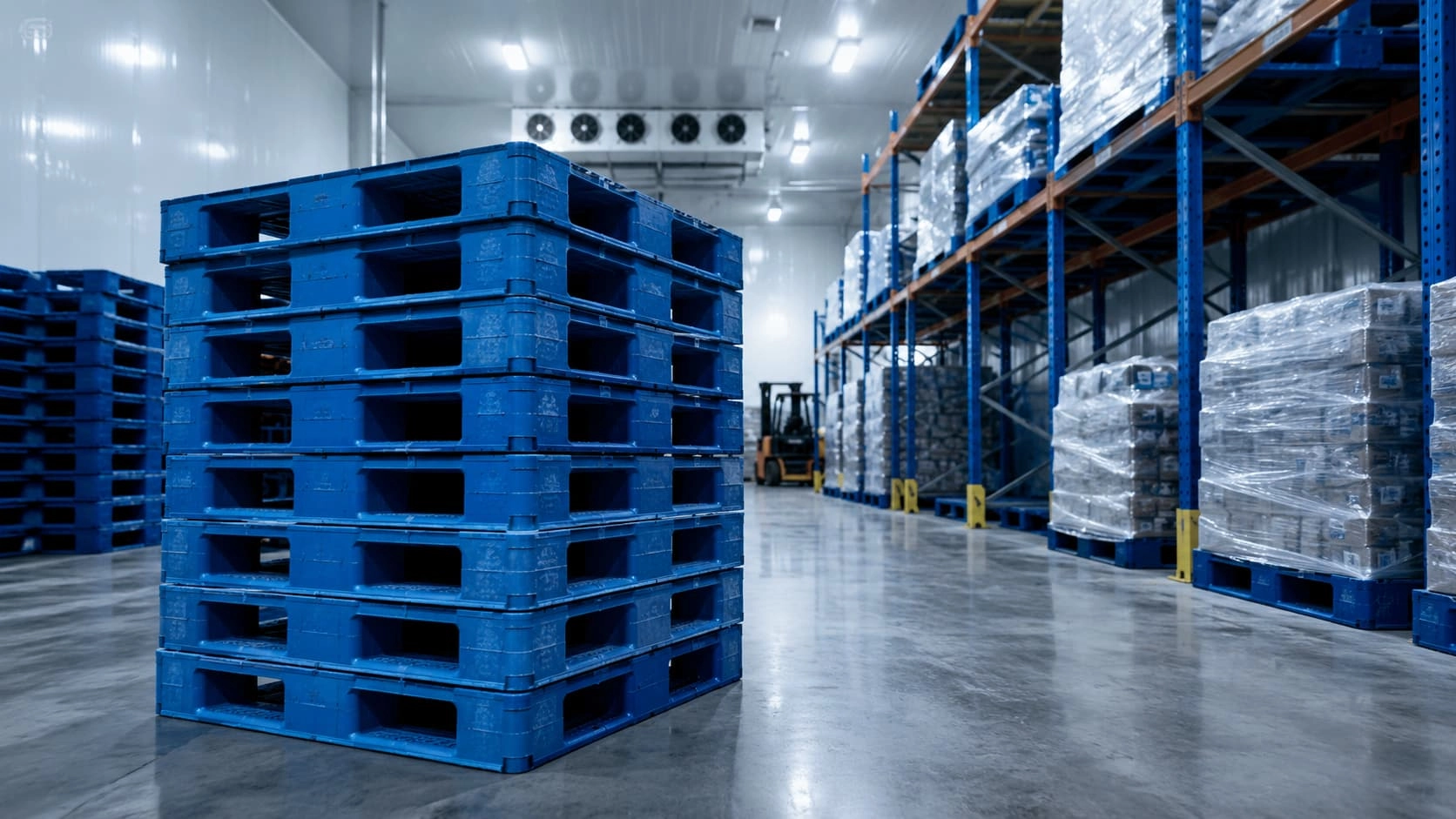 Heavy duty plastic pallets for cold storage and export logistics - Weihong