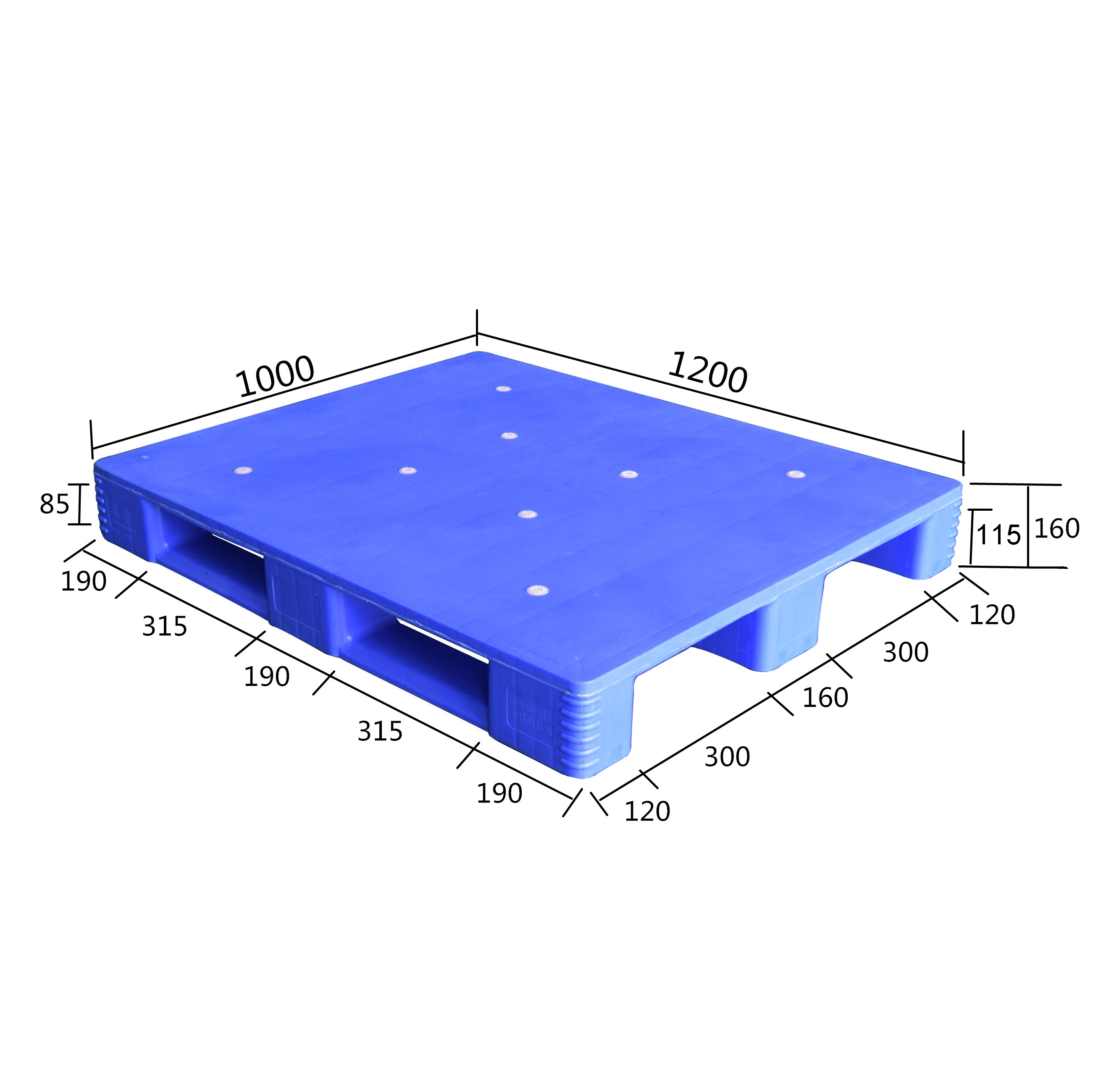 Hygienic Plastic Pallet 1210-160 Size - Weihong