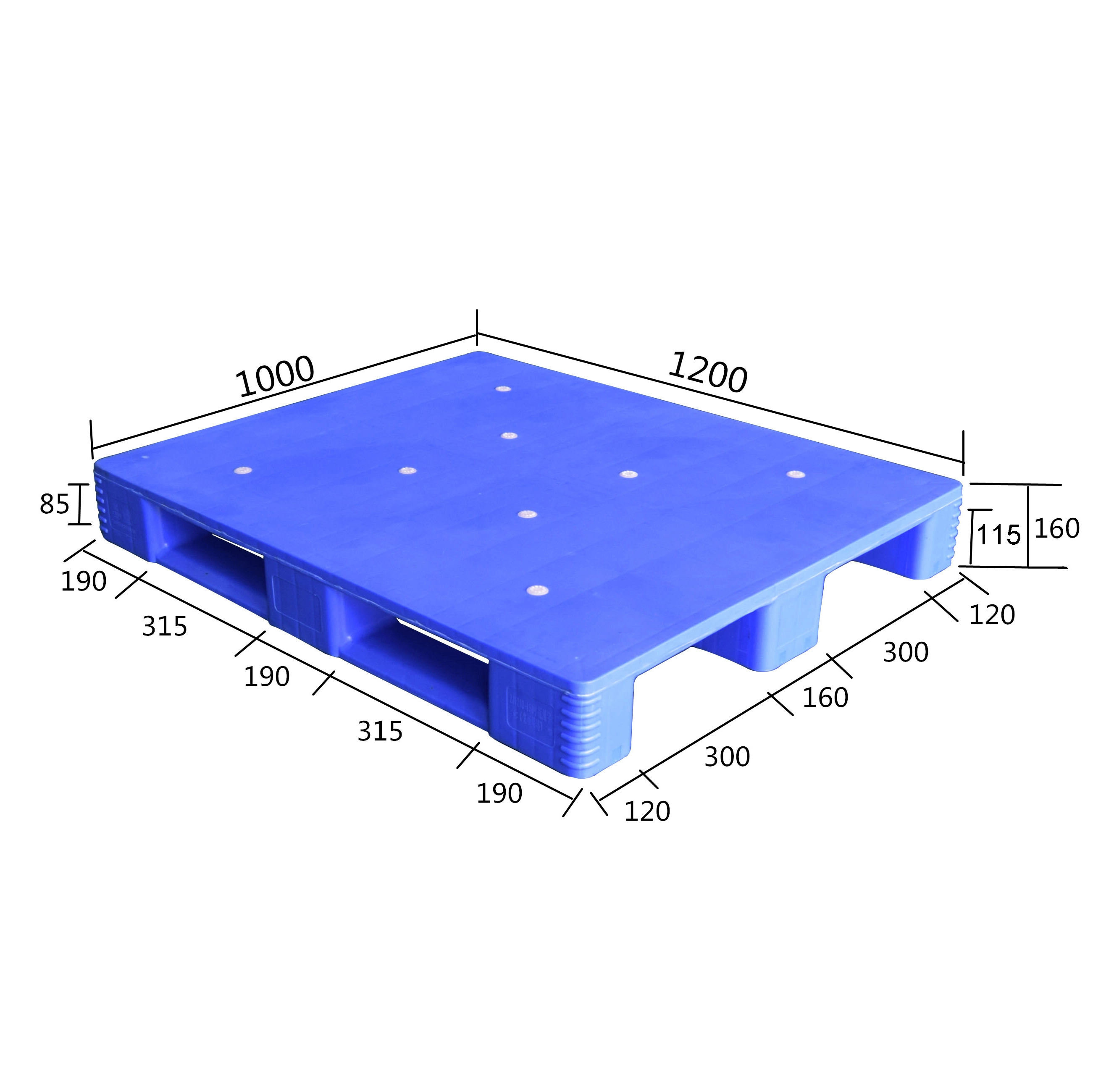 Hygienic Plastic Pallet 1210-160 Size - Weihong
