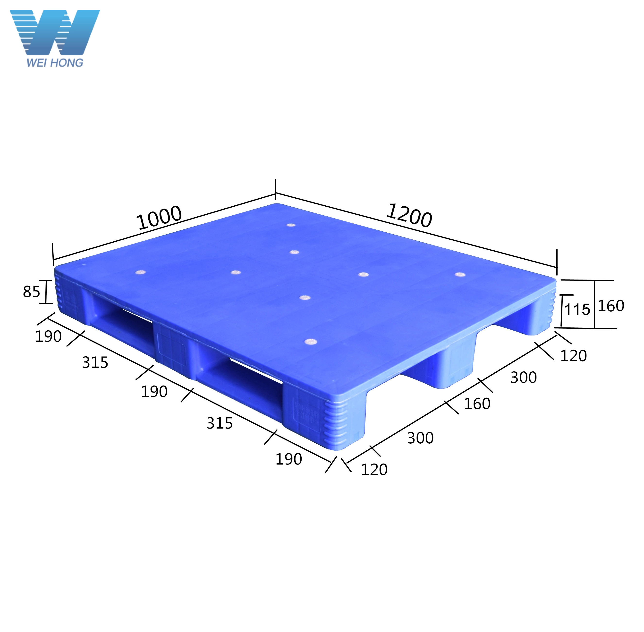 Hygienic Plastic Pallet 1210-160 Size - Weihong Hygienic Plastic Pallet 1210-160 Size - Weihong