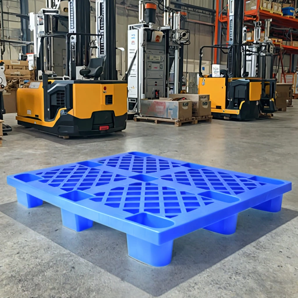 Light-weight Nine-leg Nestable Plastic Pallet in Warehouse 1 - Weihong