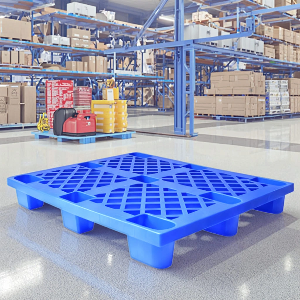 Light-weight Nine-leg Nestable Plastic Pallet in Warehouse 2 - Weihong