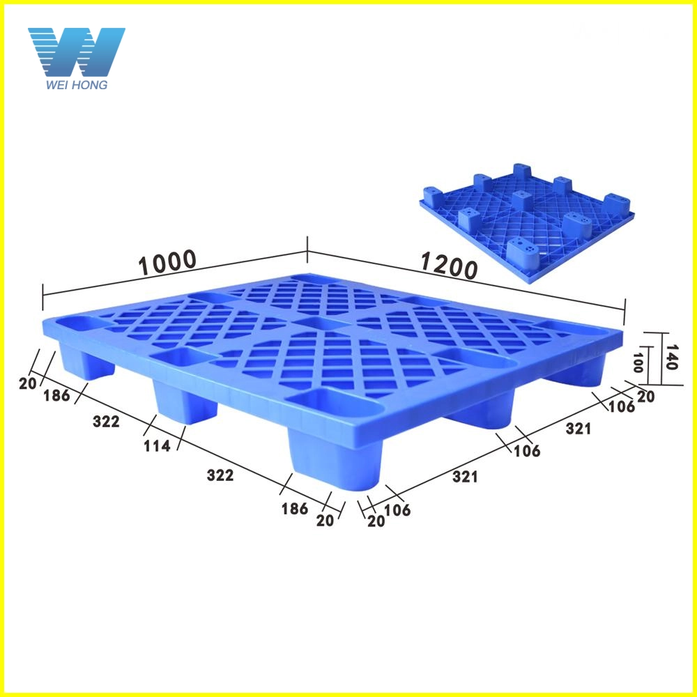 Light-weight Nine-leg Nestable Space-saving Plastic Pallet 3 - Weihong