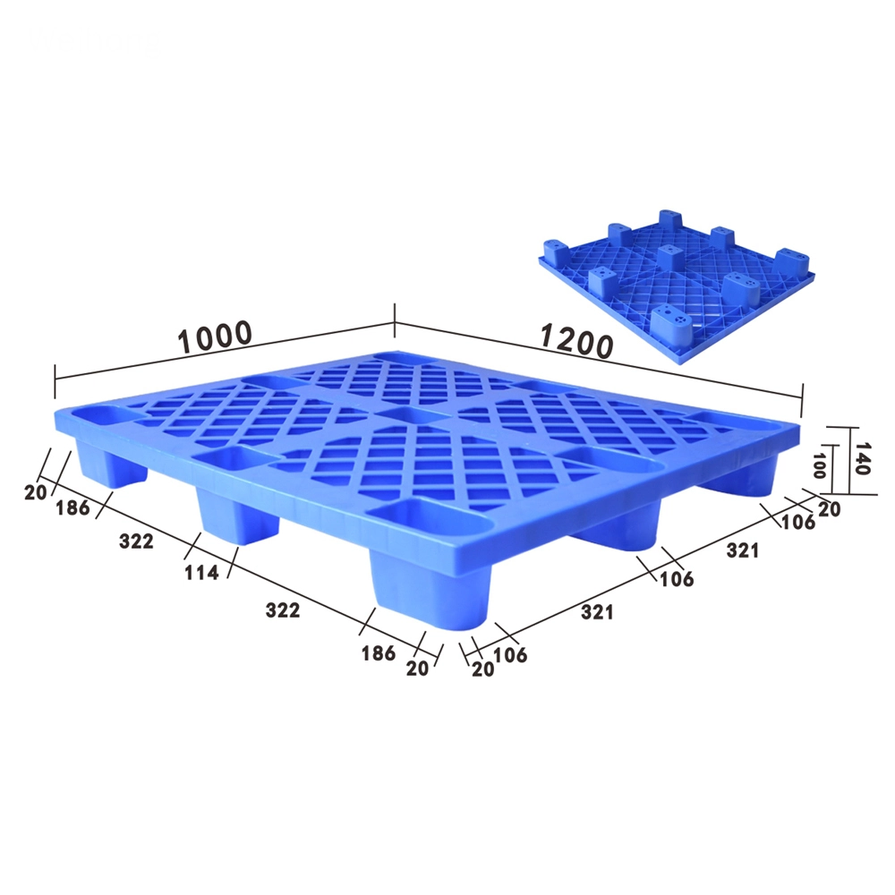 Light-weight Nine-leg Nestable Space-saving Plastic Pallet 3 - Weihong