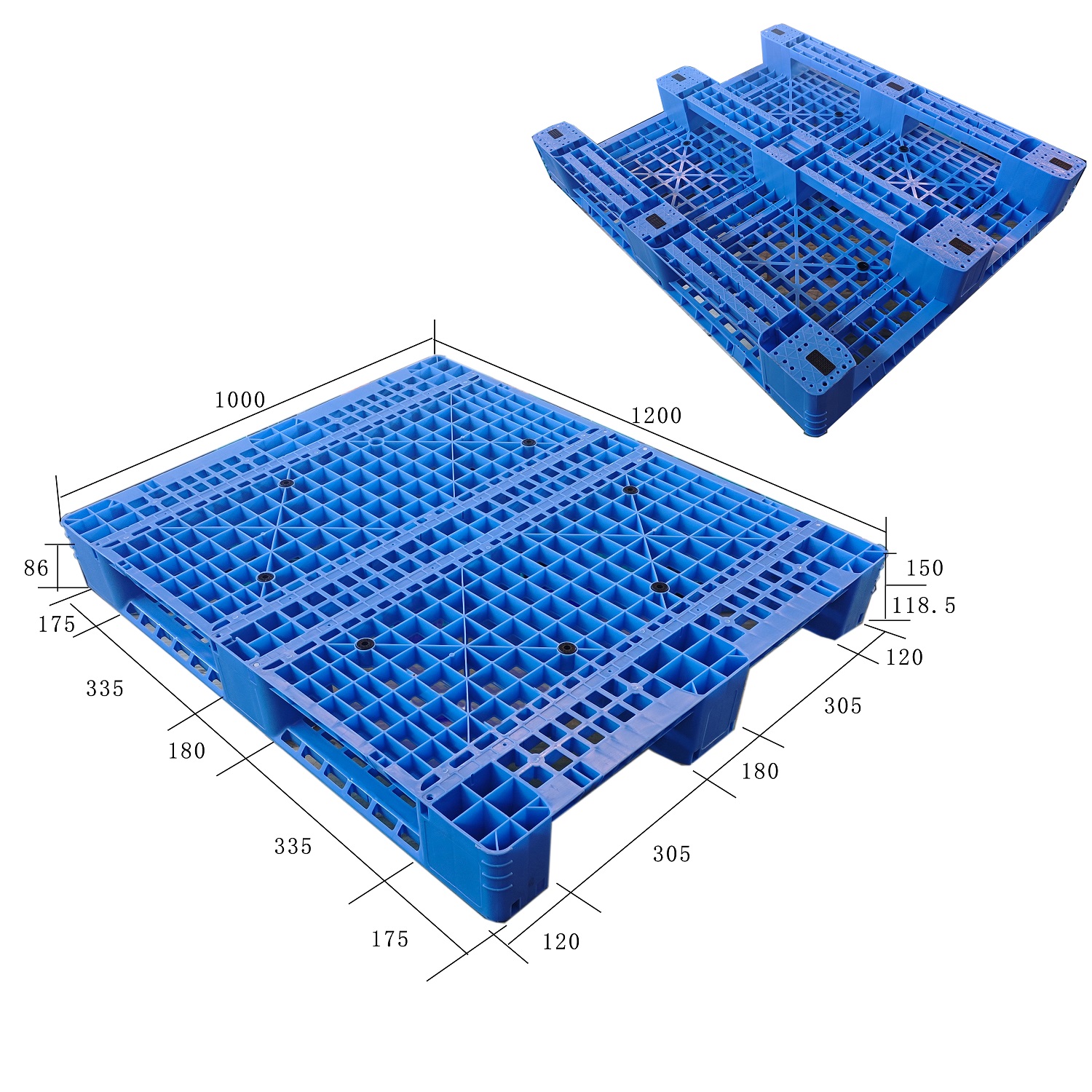 Plastic Pallet 1210-150A S Plastic Pallet 1210-150A S-1