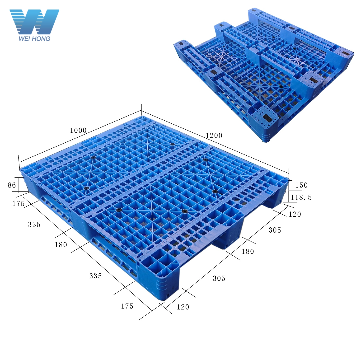 플라스틱 팔레트 1210-150A S - 웨이홍 플라스틱 팔레트 1210-150A S - 웨이홍