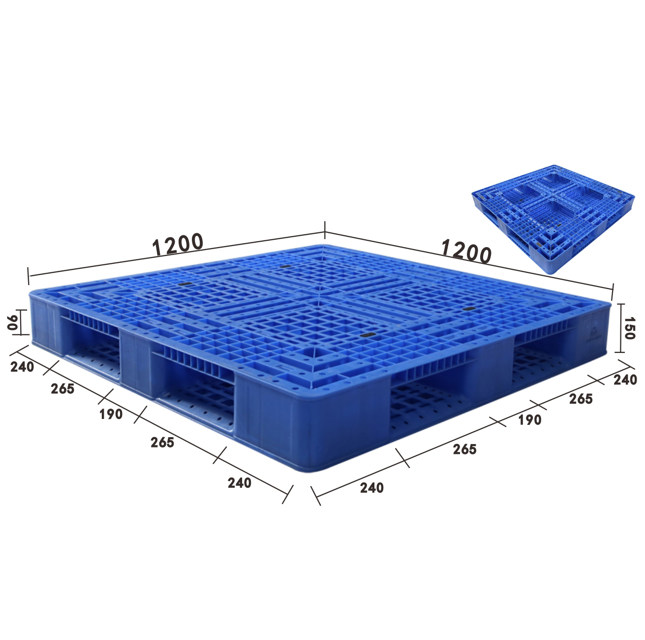Plastic Pallet ZJ1212-150 S (2) - Weihong