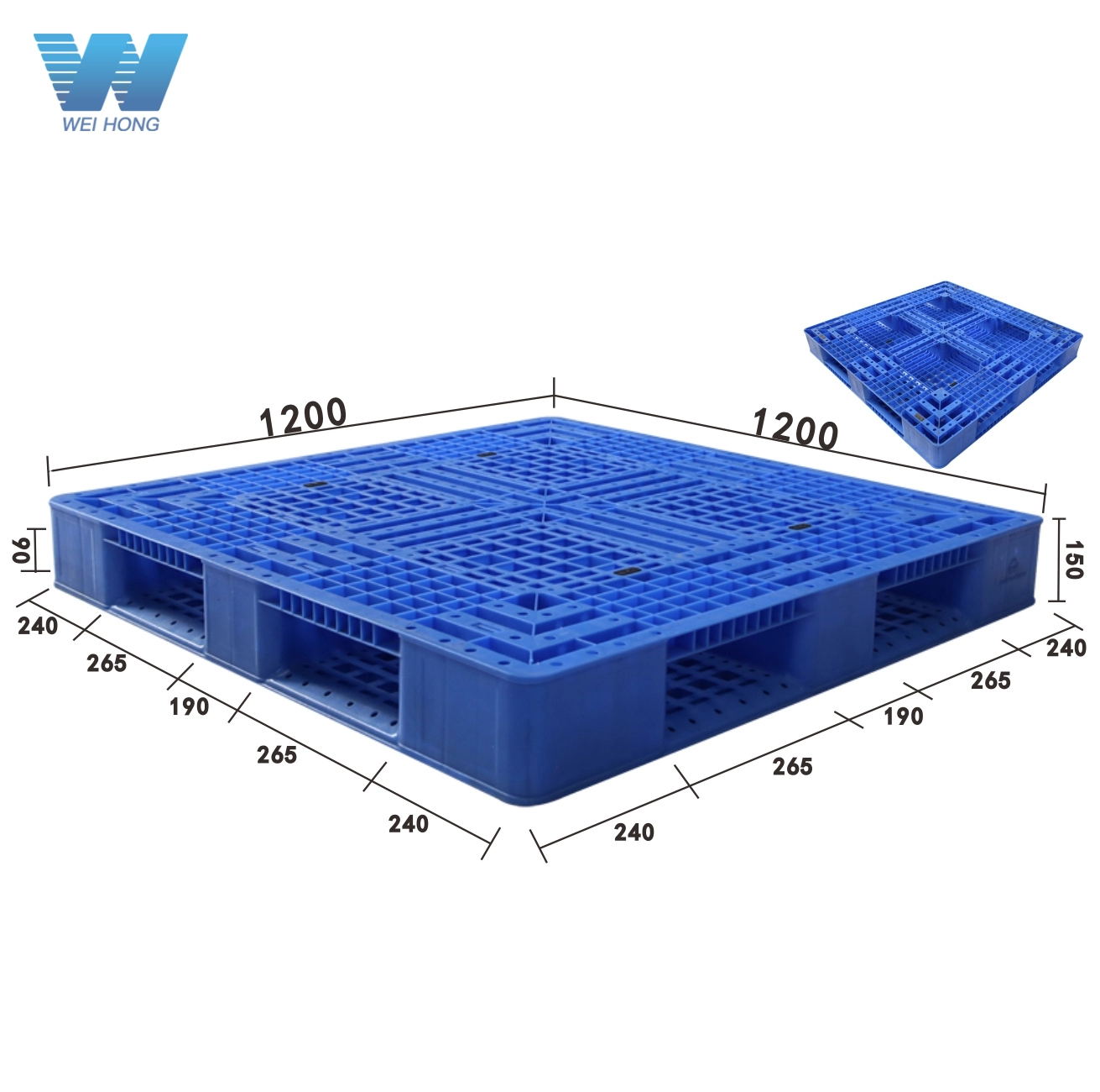 Plastic Pallet ZJ1212-150 S (2) - Weihong Plastic Pallet ZJ1212-150 S (2) - Weihong