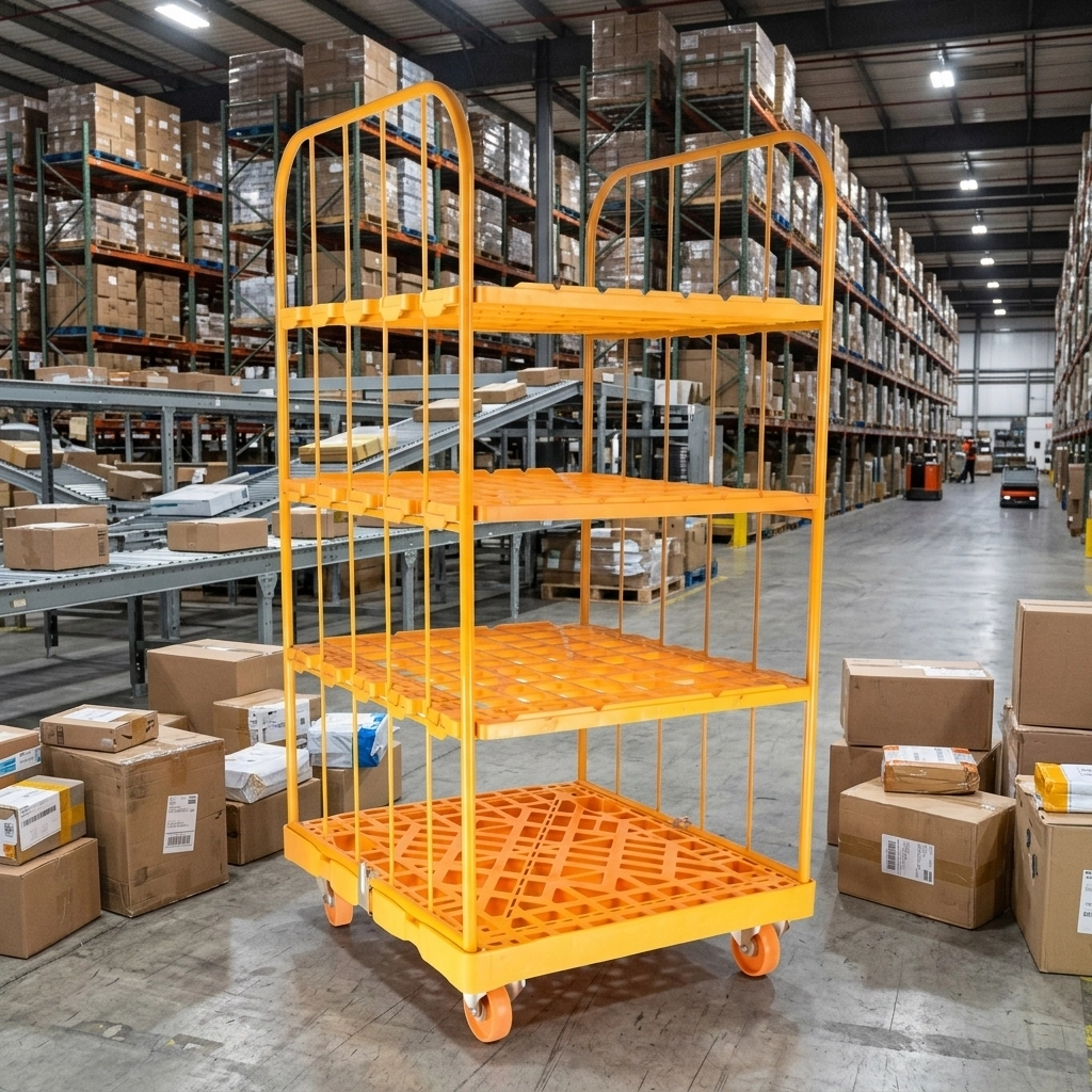 Plastic Trolley Logistics Warehouse - Weihong