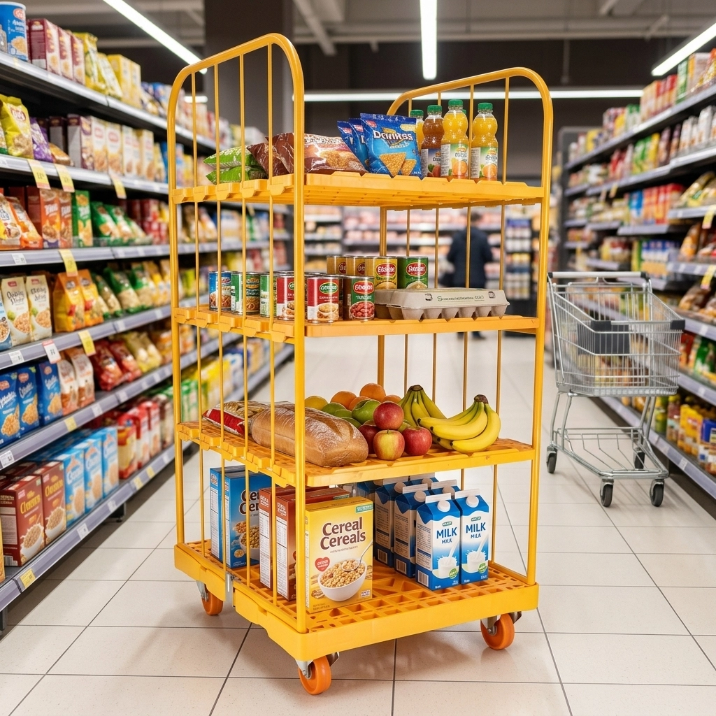 Plastic Trolley Supermarket 3 - Weihong
