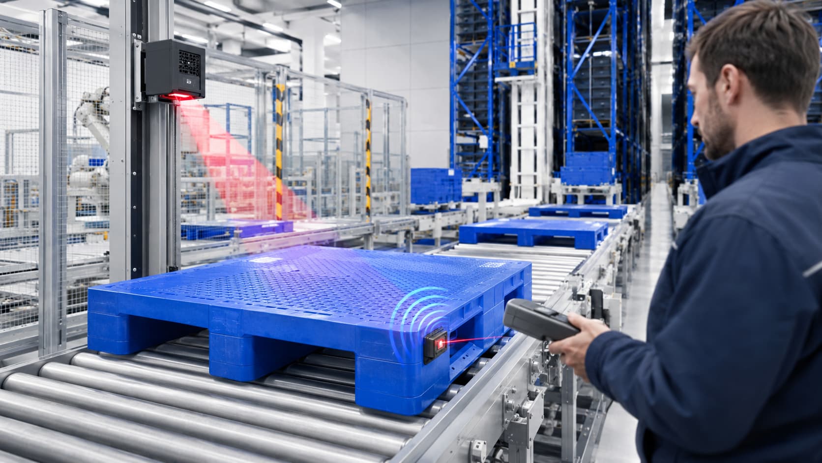 Palettes en plastique intégrant la technologie RFID pour le suivi automatisé des entrepôts
