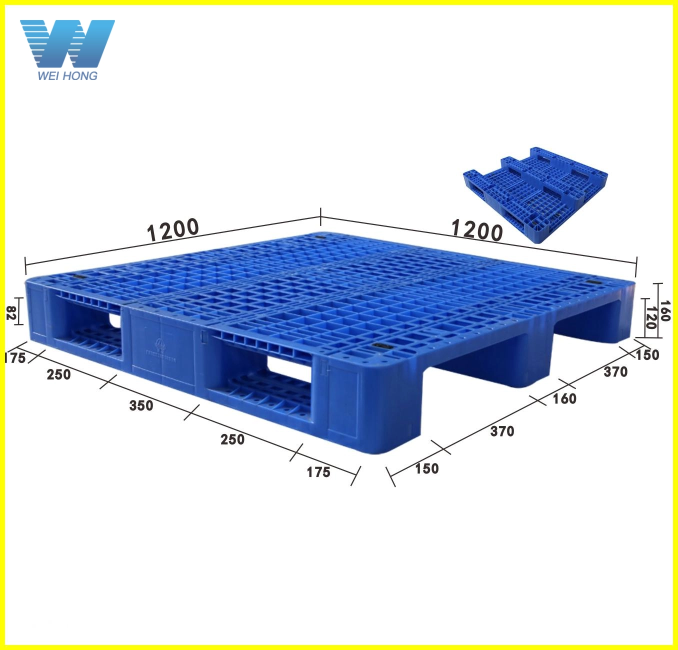 Plastic Pallet ZJ1212-160 S - Weihong