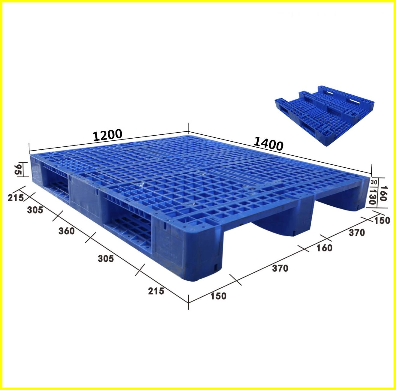 Plastic Pallet ZJ1412-160 3 S - Weihong