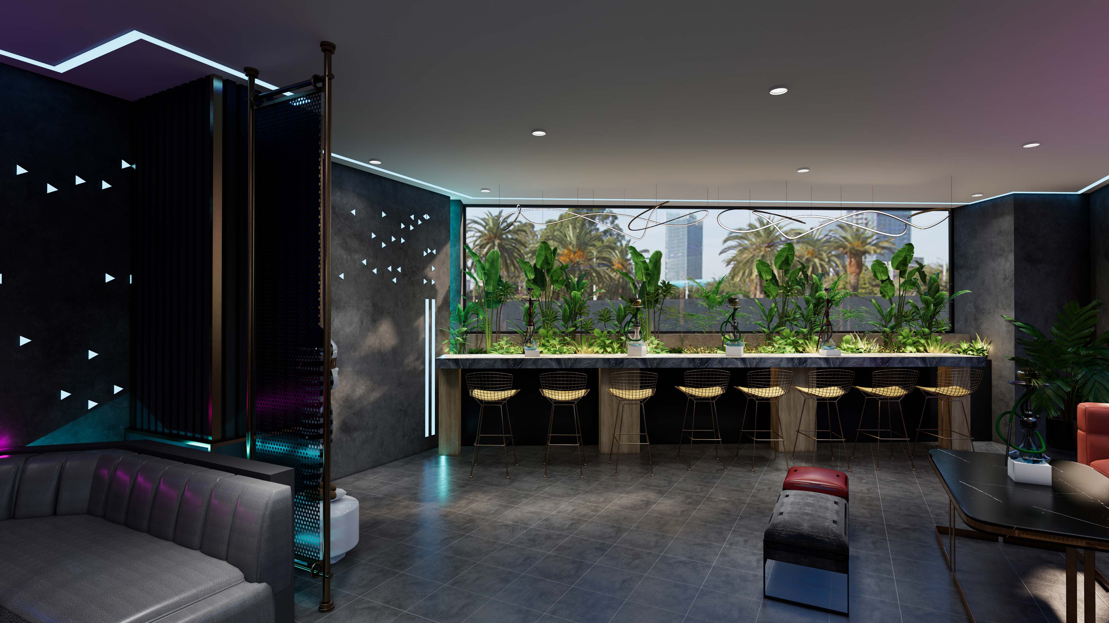 3D design hookah lounge furniture for sale