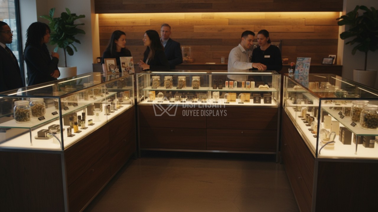 cannabis dispensary display cabinets