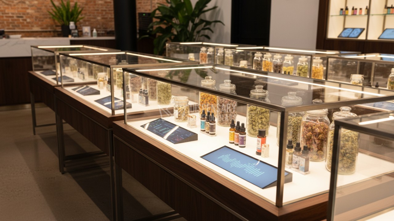 cannabis dispensary retail display cases
