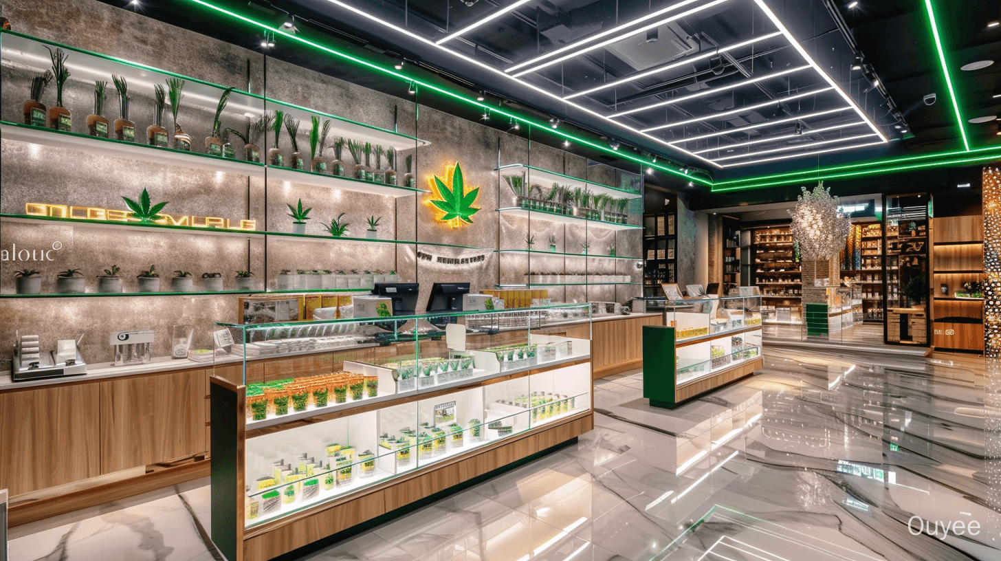 cannabis glass display cabinet company