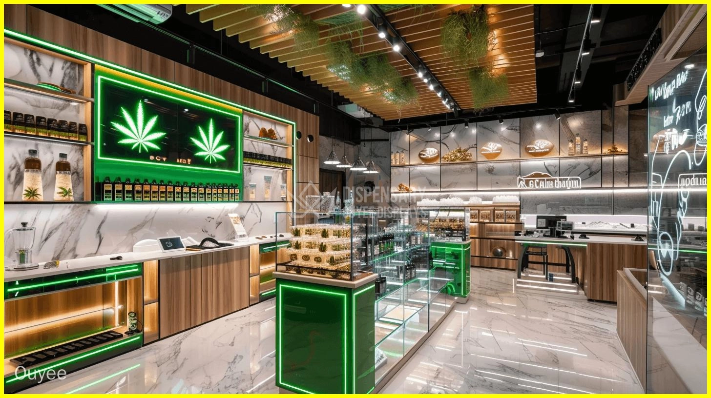 cannabis glass display cabinet manufacturing - Ouyee